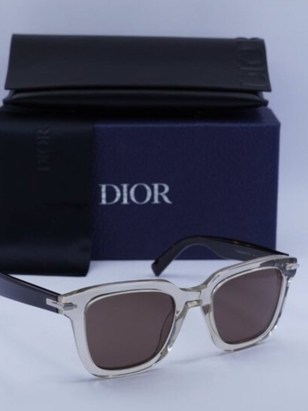 Dior DIORBLACKSUIT S10I 78F0 Square Sunglasses - Beige / Brown